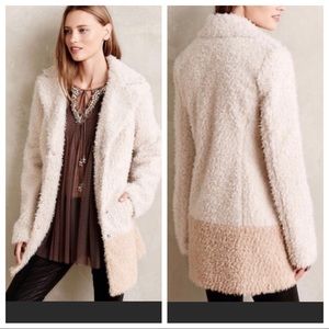 Anthropologie Elevenses Fira Sherpa Coat Jacket